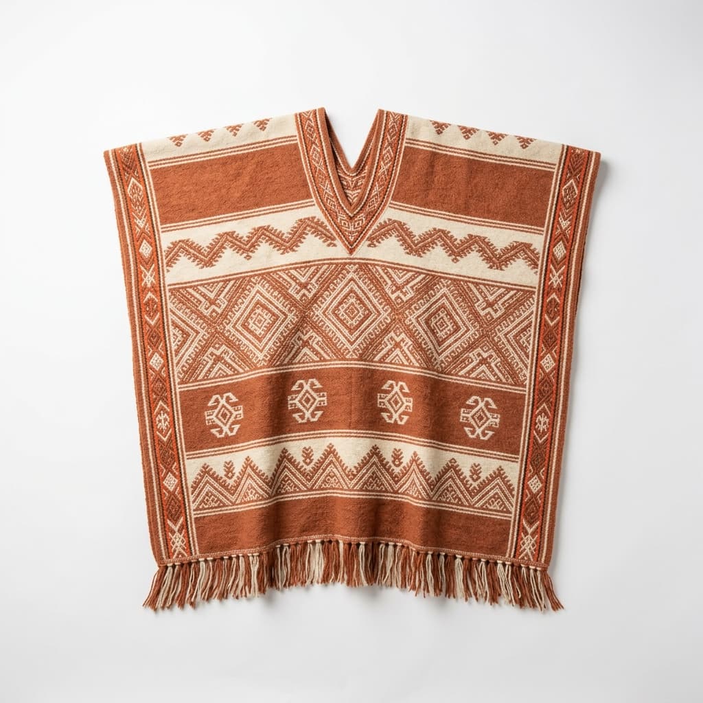 Poncho Ancestral Terracota