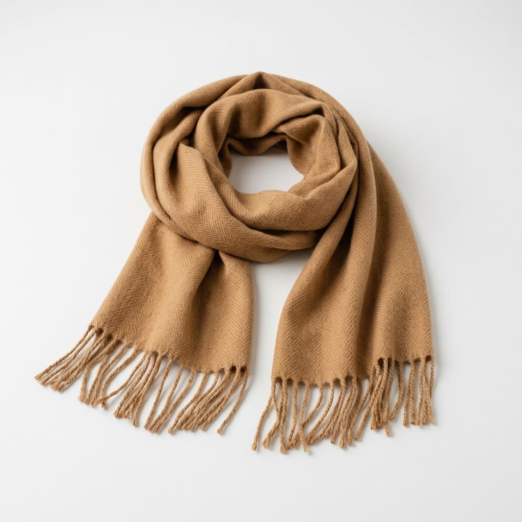 Bufanda Herringbone Camel